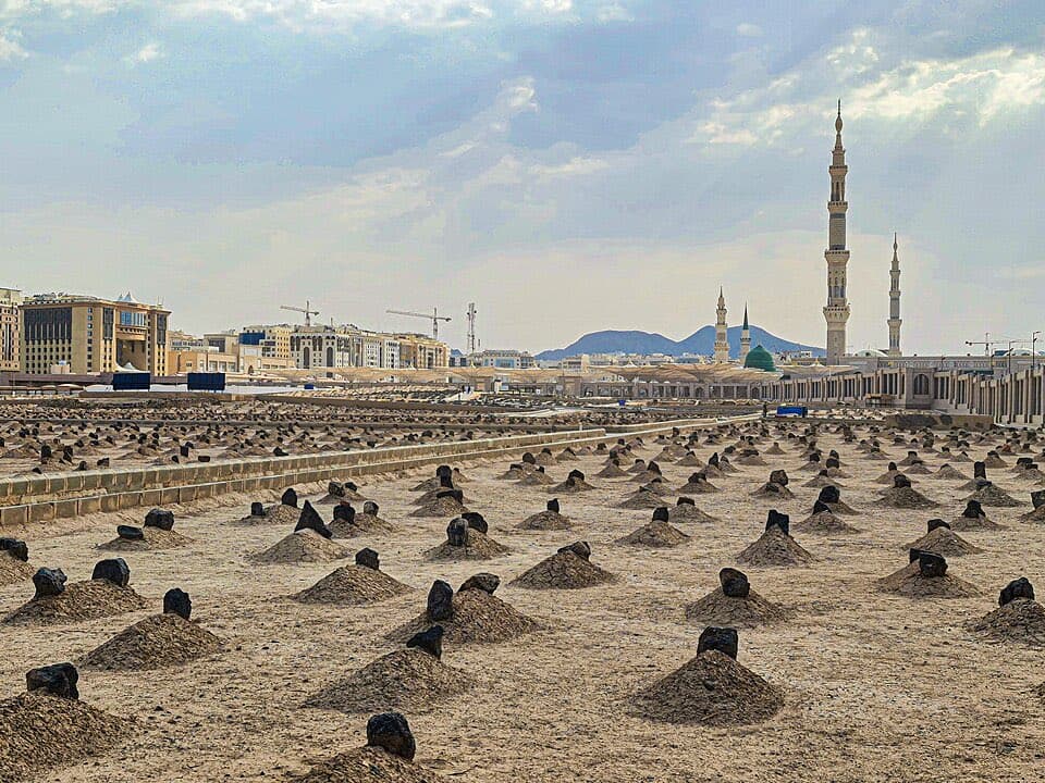 The Baqi cemetery beside Masjid an-Nabawi.